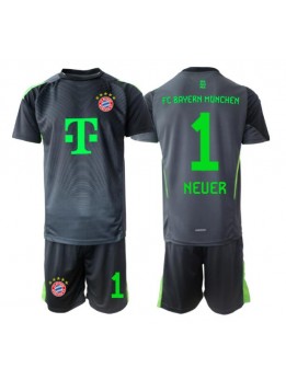 Detské Futbalové oblečenie Bayern Munich Manuel Neuer #1 Brankarsky 2025-26 Krátky Rukáv - Preč (+ trenírky)